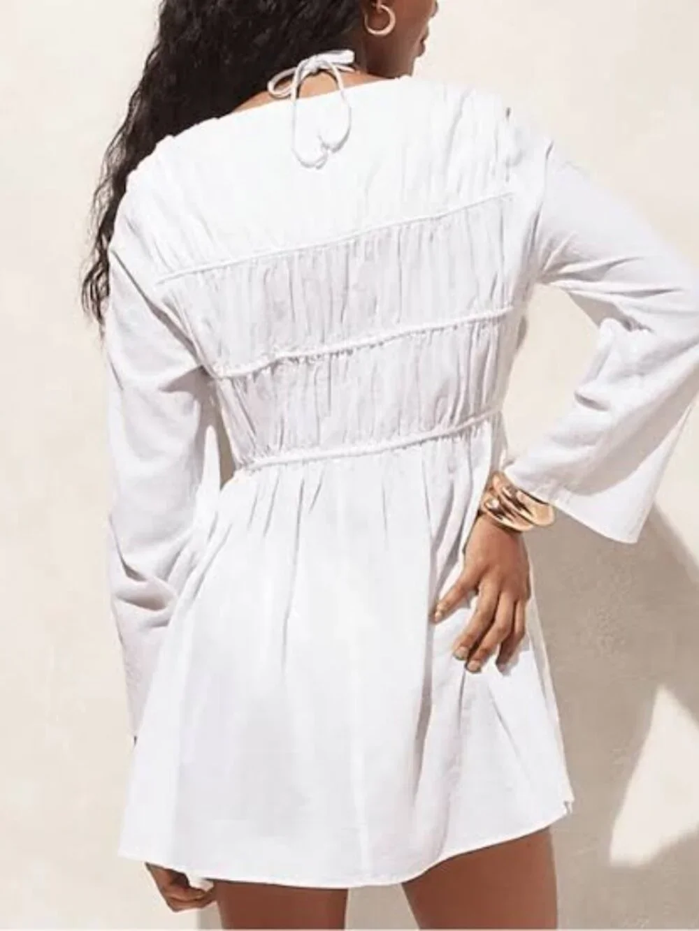 J Crew White Cotton Coastal Vacation Mini Dress Cover Up Size XL NWT